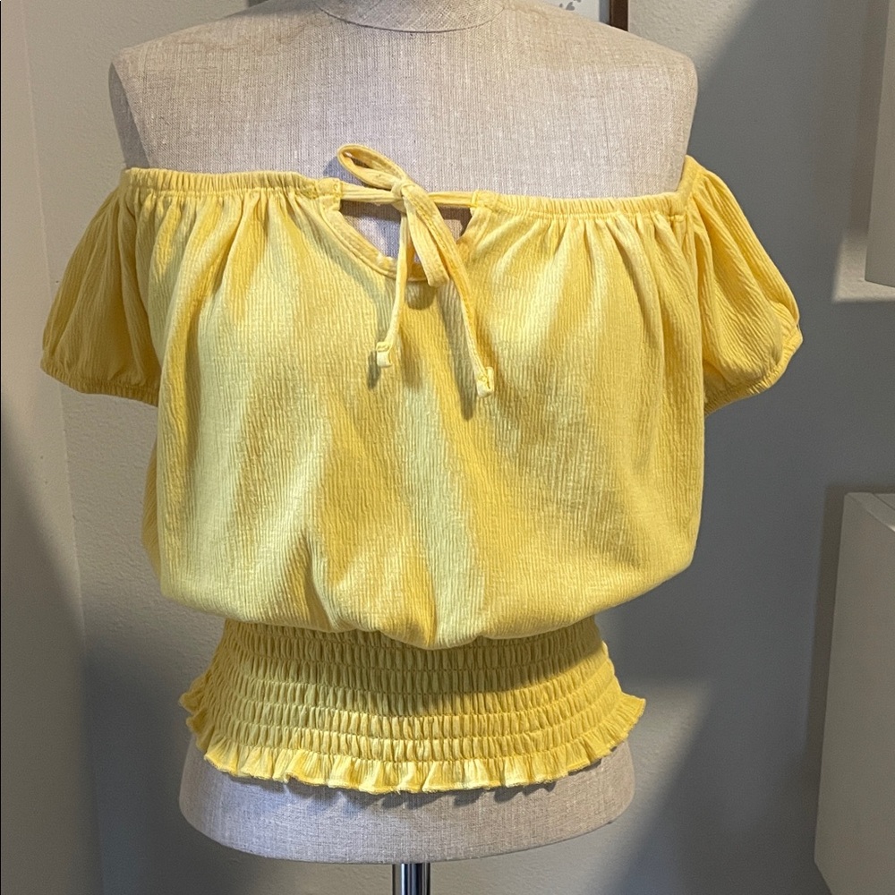 Rue21 Yellow Off-Shoulder Blouse
